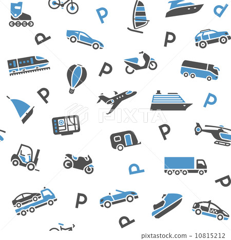 Seamless background transport icons - wrapping paper, 10eps Seamless background transport icons - wrapping paper, 10eps 10815212