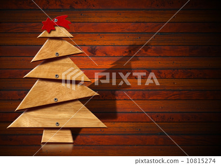 Wooden and Stylized Christmas Tree 10815274