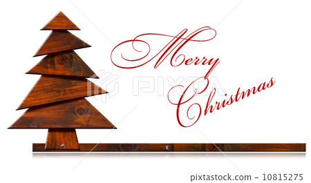 Wooden and Stylized Christmas Tree 10815275