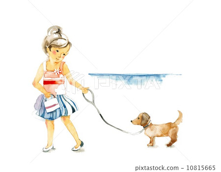 Dog walk, sea Dog walk, sea 10815665