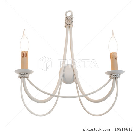 Decorative light candles for the room. On a white background. 10816615