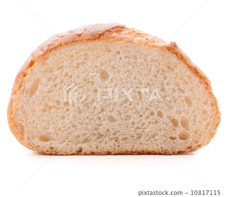 Hunk or slice of fresh white bread isolated on white background 10817115