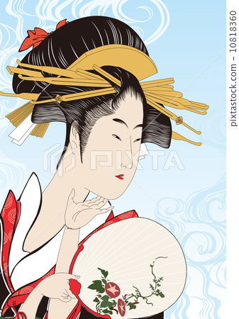 Kitagawa Utamaro Five People Ai Ai Race Matsubakiya Kise River Image Illustration 10818360