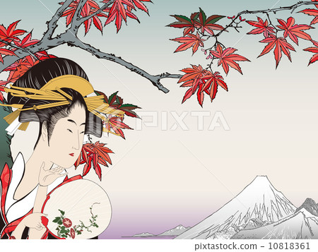 Utamaro beautiful painting and image of Hiroshige autumn leaves handjob 10818361
