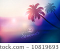Paradise Island-Palm Tree Sunset  10819693