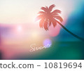 Paradise Island-Palm Tree Sunset  10819694