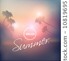 Paradise Island-Palm Tree Sunset  10819695