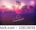 Paradise Island-Palm Tree Sunset  10819698