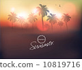 Paradise Island-Palm Tree Sunset  10819716