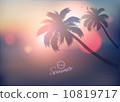 Paradise Island-Palm Tree Sunset  10819717