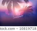 Paradise Island-Palm Tree Sunset  10819718