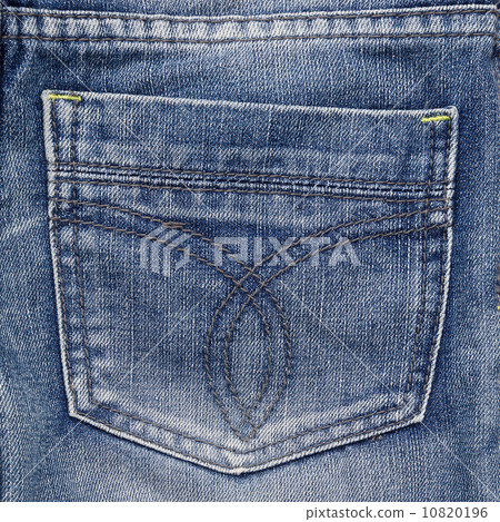 Jeans pocket. Fragment of jeans. 10820196