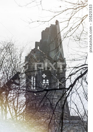 Kaiser Wilhelm Memorial Church, Berlin Germany with light leaks 10820383