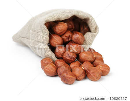 organic hazelnuts poured out of the pouch organic hazelnuts poured out of the pouch 10820537