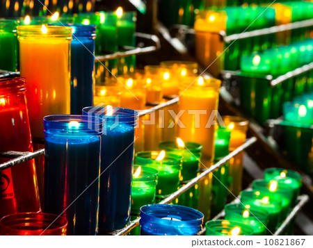 Burning catholic prayer candles 10821867