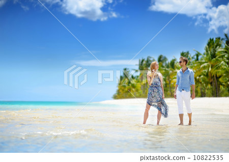 Young couple on a tropical island Young couple on a tropical island 10822535