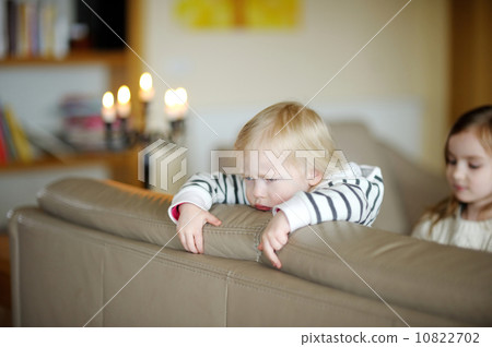Portrait of little angry toddler girl 10822702