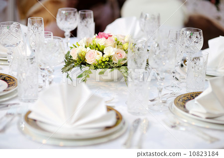 Table set for an event party or wedding reception 10823184