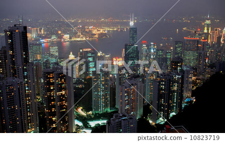 Night view of Hong Kong 10823719