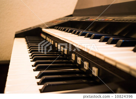 Vintage musical instrument piano keyboard 10824396