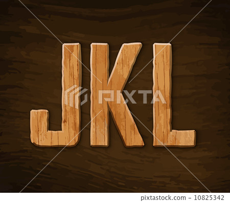 Alphabet made of wood 10825342