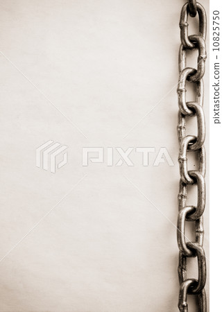 chain and old vintage paper chain and old vintage paper 10825750