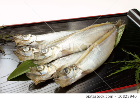 壽司未加工的成份幹日本食物白色背景 10825940