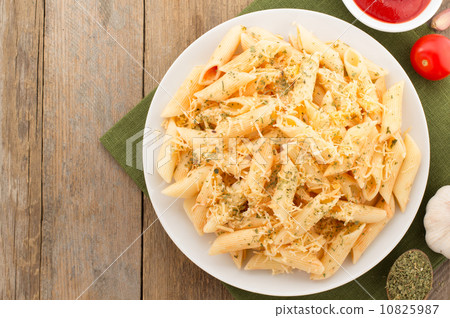 pasta Penne in plate 10825987