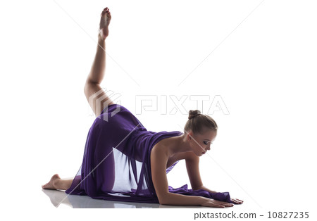 Young passionate gymnast isolated on white 10827235