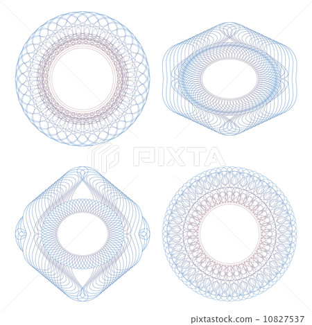 Set of guilloche vignettes 10827537