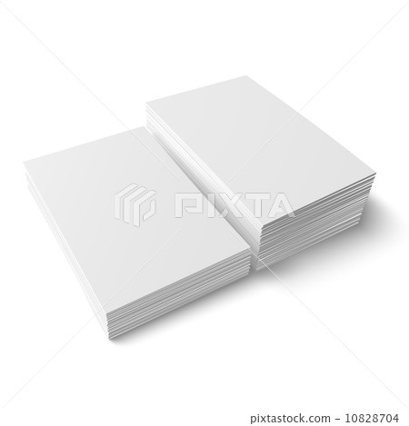 Two different stacks of blank business card. 10828704