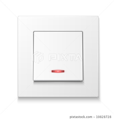White wall switch with illumination. 10828728