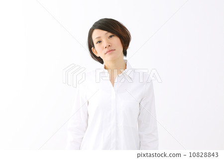 A person who bends the neck 10828843