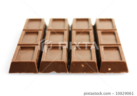 Chocolate bar with shredded nuts isolated on white Chocolate bar with shredded nuts isolated on white 10829061