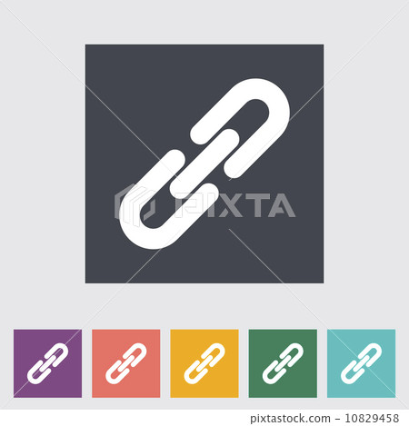 Link single flat icon.-插圖素材 [10829458] - PIXTA圖庫