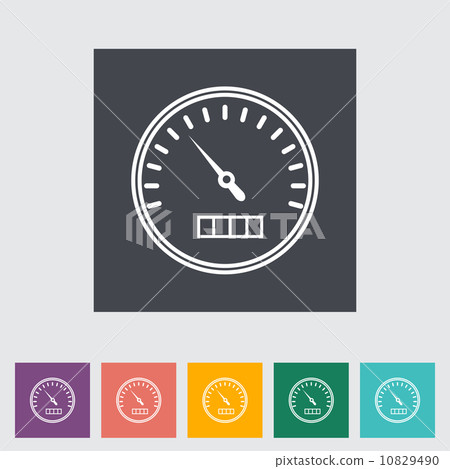 Speedometer flat icon. 10829490