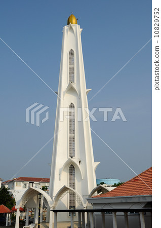 Minaret of Malacca Straits Mosque (Masjid Selat Melaka) in Malacca 10829752