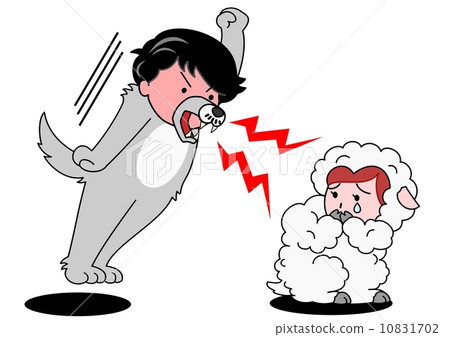 Wolf and sheep 10831702