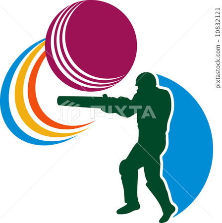cricket player batsman batting ball cricket player batsman batting ball 10832121