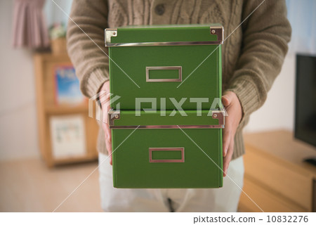 A man with a box A man with a box 10832276