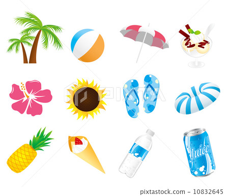 夏天 圖標 Icon-插圖素材 [10832645] - PIXTA圖庫