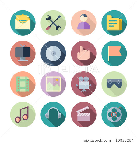 Flat Design Icons For User Interface - Stock Illustration [10833294 ...
