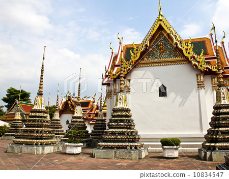 Wat Pho, The Temple of reclining buddha, Bangkok, Thailand. Wat Pho, The Temple of reclining buddha, Bangkok, Thailand. 10834547