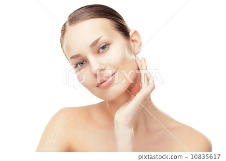 Beautiful young woman with healthy clean skin Beautiful young woman with healthy clean skin 10835617