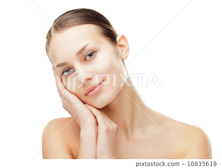 Beautiful young woman with healthy clean skin Beautiful young woman with healthy clean skin 10835619