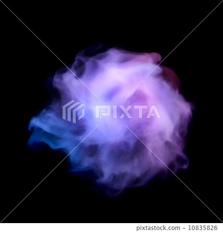 Blue smoke explosion isolated on black Blue smoke explosion isolated on black 10835826