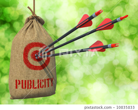 Publicity - Arrows Hit in Red Mark Target. Publicity - Arrows Hit in Red Mark Target. 10835833