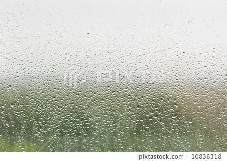 raindrops on home window glass 10836318