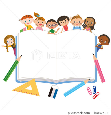 Large notes and children's group - Stock Illustration [10837492] - PIXTA