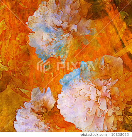 art grunge floral vintage background in orange and light pink art grunge floral vintage background in orange and light pink 10838023